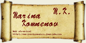 Marina Komnenov vizit kartica